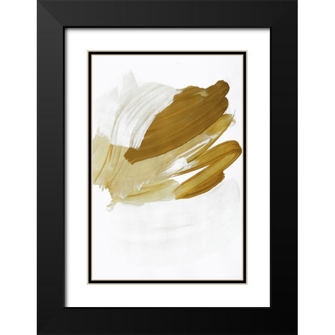 Brushes Black Modern Wood Framed Art Print with Double Matting by Incado