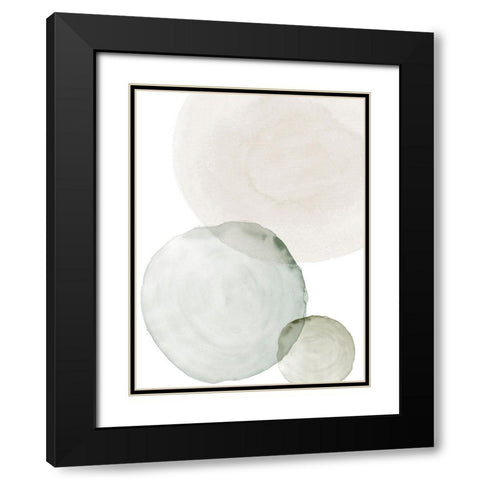 Soft Circular Black Modern Wood Framed Art Print with Double Matting by Incado