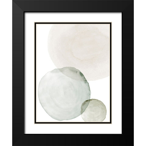 Soft Circular Black Modern Wood Framed Art Print with Double Matting by Incado