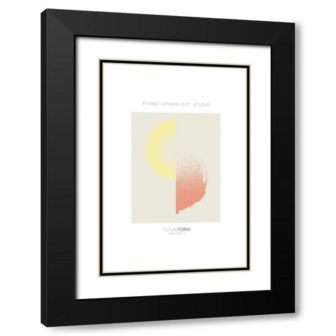 Future Form I Black Modern Wood Framed Art Print with Double Matting by Incado