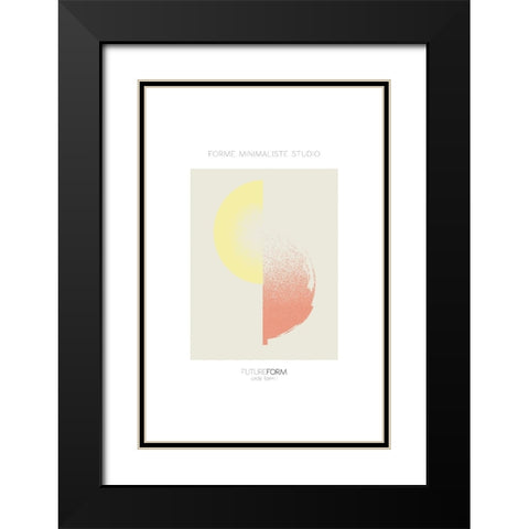 Future Form I Black Modern Wood Framed Art Print with Double Matting by Incado