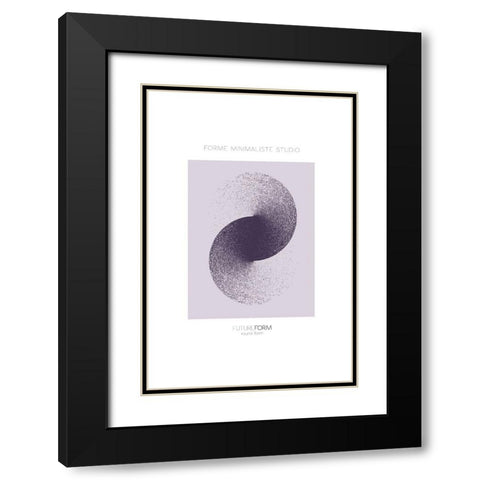 Future Form II Black Modern Wood Framed Art Print with Double Matting by Incado