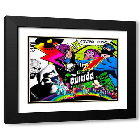Whatever You Like Black Modern Wood Framed Art Print with Double Matting by Colourblind Suicide