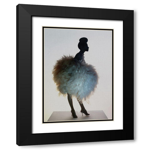 Bluemingo Black Modern Wood Framed Art Print with Double Matting by Incado