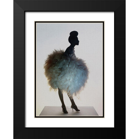 Bluemingo Black Modern Wood Framed Art Print with Double Matting by Incado