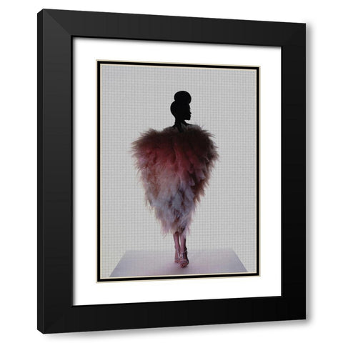 Pinklingo Black Modern Wood Framed Art Print with Double Matting by Incado