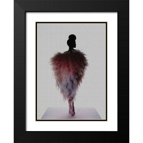 Pinklingo Black Modern Wood Framed Art Print with Double Matting by Incado