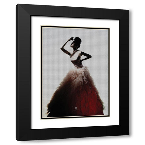 Redlingo Black Modern Wood Framed Art Print with Double Matting by Incado