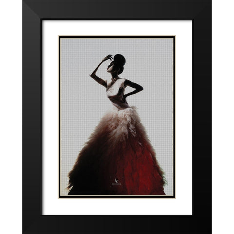 Redlingo Black Modern Wood Framed Art Print with Double Matting by Incado