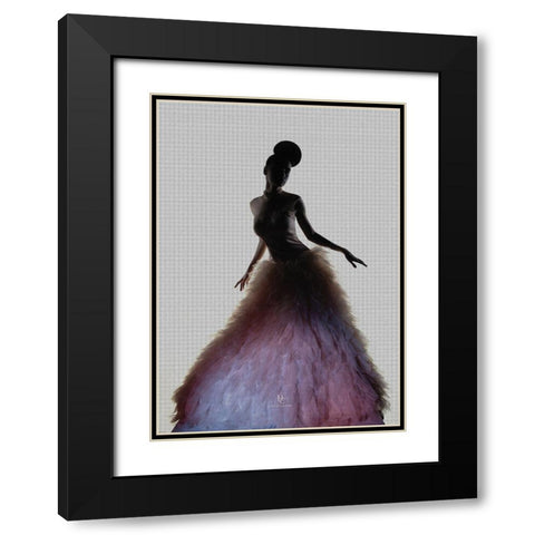 Purmingo Black Modern Wood Framed Art Print with Double Matting by Incado