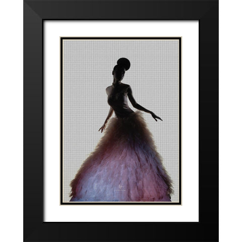 Purmingo Black Modern Wood Framed Art Print with Double Matting by Incado