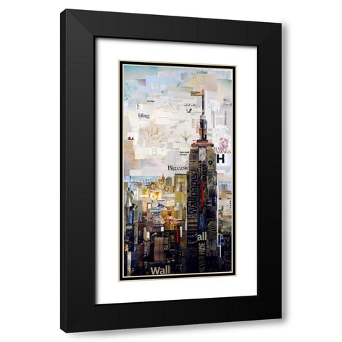 Empire State Black Modern Wood Framed Art Print with Double Matting by Grey, James