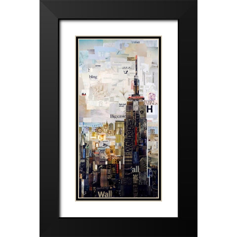 Empire State Black Modern Wood Framed Art Print with Double Matting by Grey, James