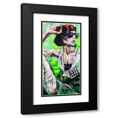 Cool Black Modern Wood Framed Art Print with Double Matting by Grey, James