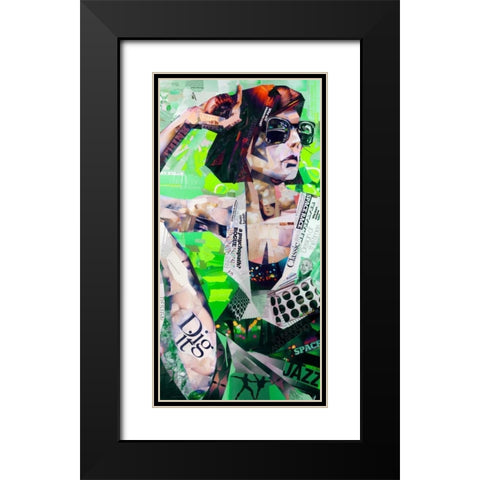 Cool Black Modern Wood Framed Art Print with Double Matting by Grey, James