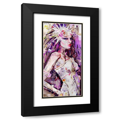 Ice Flower Black Modern Wood Framed Art Print with Double Matting by Grey, James