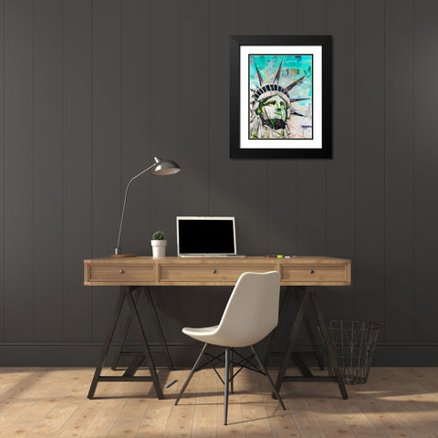 Freedom Black Modern Wood Framed Art Print with Double Matting by Grey, James