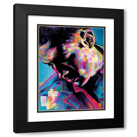 Poser Black Modern Wood Framed Art Print with Double Matting by Grey, James
