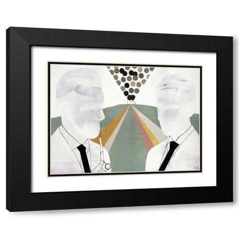 The Literates Black Modern Wood Framed Art Print with Double Matting by Olesen, Nicolai Kubel