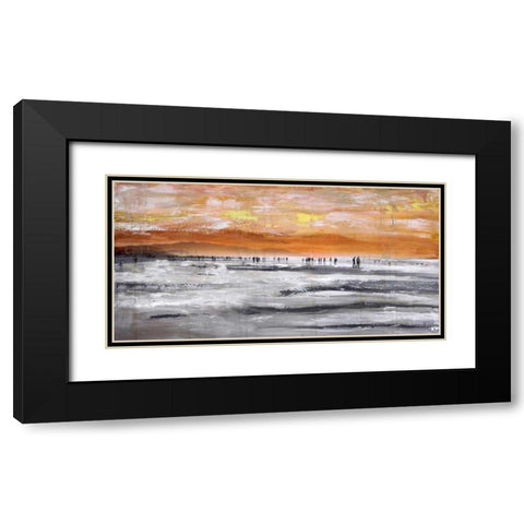 Beach II Black Modern Wood Framed Art Print with Double Matting by Summer, Clara