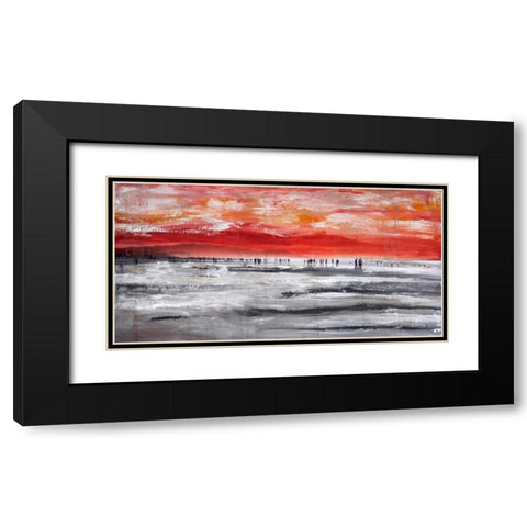Beach IV Black Modern Wood Framed Art Print with Double Matting by Summer, Clara