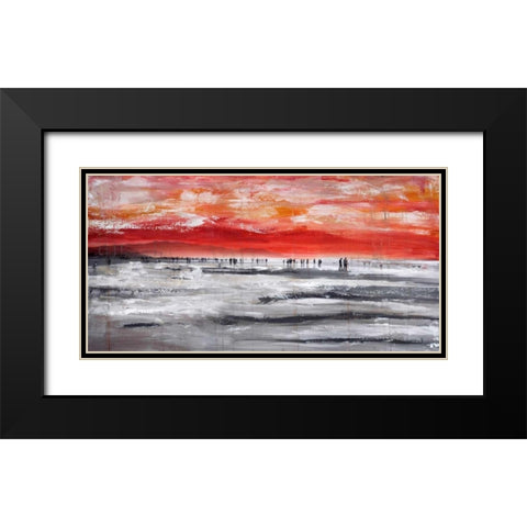 Beach IV Black Modern Wood Framed Art Print with Double Matting by Summer, Clara