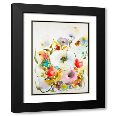 Gardenia 14 Black Modern Wood Framed Art Print with Double Matting by Johannesson, Karin