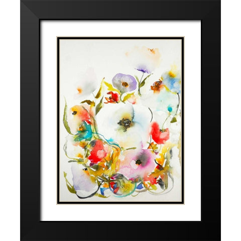 Gardenia 14 Black Modern Wood Framed Art Print with Double Matting by Johannesson, Karin