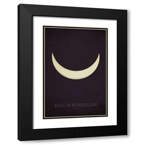 Alice in Wonderland Black Modern Wood Framed Art Print with Double Matting by Jackson, Christian