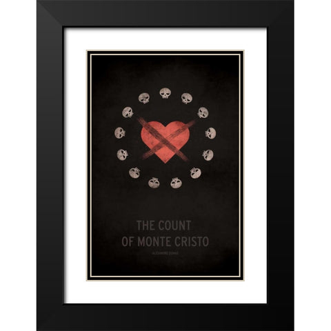 The Count of Monte Cristo Black Modern Wood Framed Art Print with Double Matting by Jackson, Christian