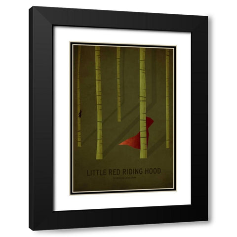 Little Red Riding Hood Black Modern Wood Framed Art Print with Double Matting by Jackson, Christian