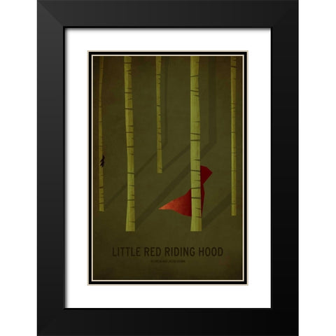 Little Red Riding Hood Black Modern Wood Framed Art Print with Double Matting by Jackson, Christian