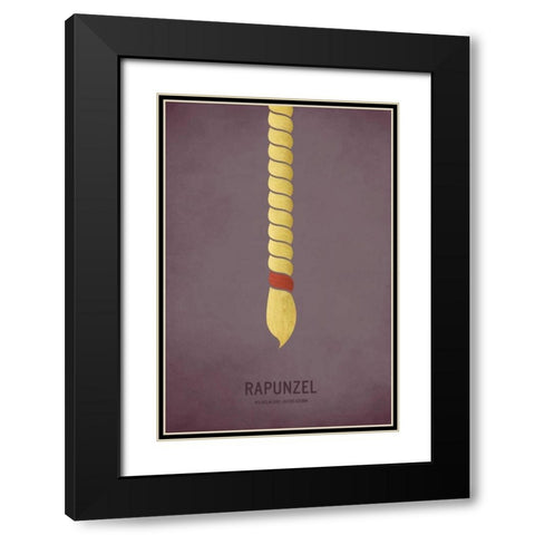 Rapunzel Black Modern Wood Framed Art Print with Double Matting by Jackson, Christian
