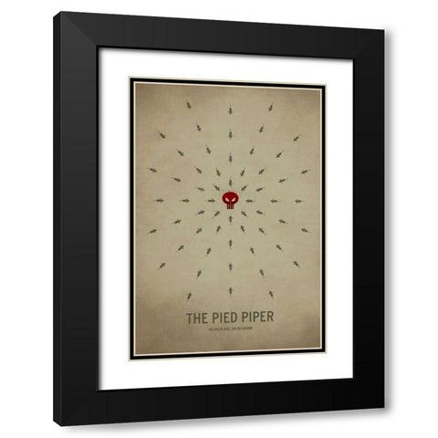 Pied Piper Black Modern Wood Framed Art Print with Double Matting by Jackson, Christian