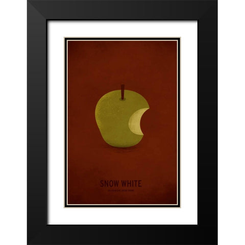 Snow White Black Modern Wood Framed Art Print with Double Matting by Jackson, Christian