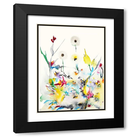 Summer Garden VI Black Modern Wood Framed Art Print with Double Matting by Johannesson, Karin