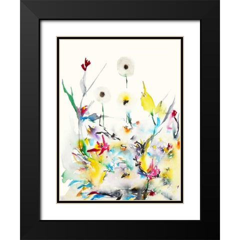 Summer Garden VI Black Modern Wood Framed Art Print with Double Matting by Johannesson, Karin