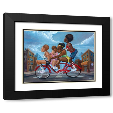 Public Transpo Black Modern Wood Framed Art Print with Double Matting by Jackson, Robert