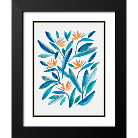 Bird of Paradise Flower 1 Black Modern Wood Framed Art Print with Double Matting by Juncos, Cami