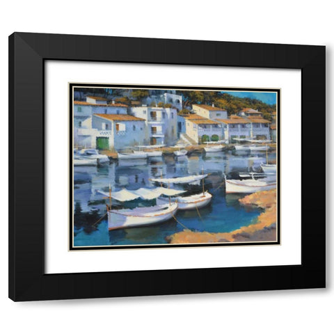 Cala Figuera Black Modern Wood Framed Art Print with Double Matting by Krioutchkov, Alex Hook