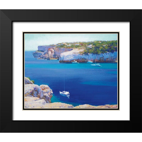 Cala Llombards Black Modern Wood Framed Art Print with Double Matting by Krioutchkov, Alex Hook