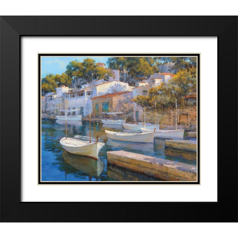 Cala Figuera 24 Black Modern Wood Framed Art Print with Double Matting by Krioutchkov, Alex Hook