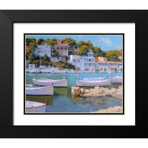 Cala Figuera 32 Black Modern Wood Framed Art Print with Double Matting by Krioutchkov, Alex Hook