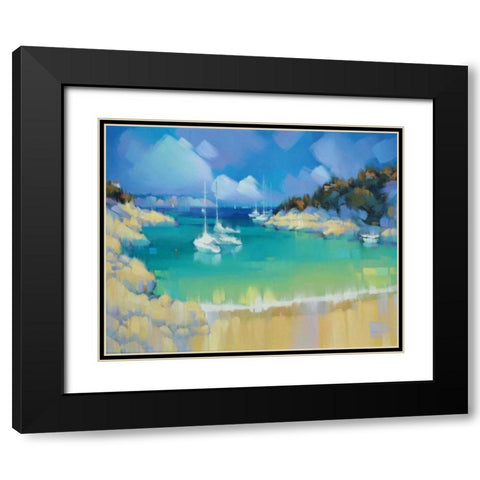 Cala Llombards IV Black Modern Wood Framed Art Print with Double Matting by Krioutchkov, Alex Hook