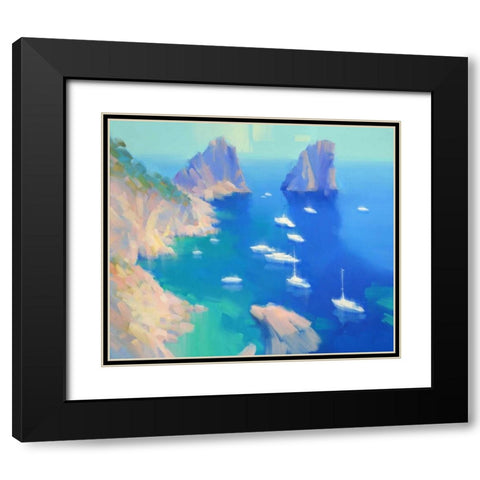 Capri II Black Modern Wood Framed Art Print with Double Matting by Krioutchkov, Alex Hook