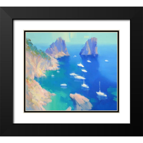 Capri II Black Modern Wood Framed Art Print with Double Matting by Krioutchkov, Alex Hook
