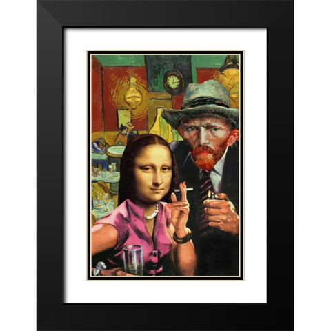 Ladies Night Black Modern Wood Framed Art Print with Double Matting by Kite, Barry