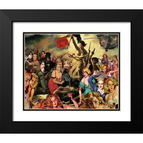 Liberty Leading Black Modern Wood Framed Art Print with Double Matting by Kite, Barry