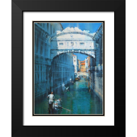 Venice II Black Modern Wood Framed Art Print with Double Matting by Krioutchkov, Alex Hook
