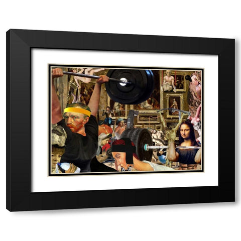 Pumping Oil Black Modern Wood Framed Art Print with Double Matting by Kite, Barry